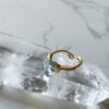 Anillo Ajustable con Aquamarina