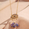 Collar Lariat  Calcopirita - Ojo